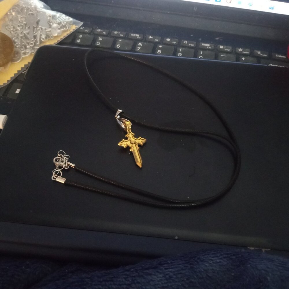 Handmade Gold Plated Cross Necklace